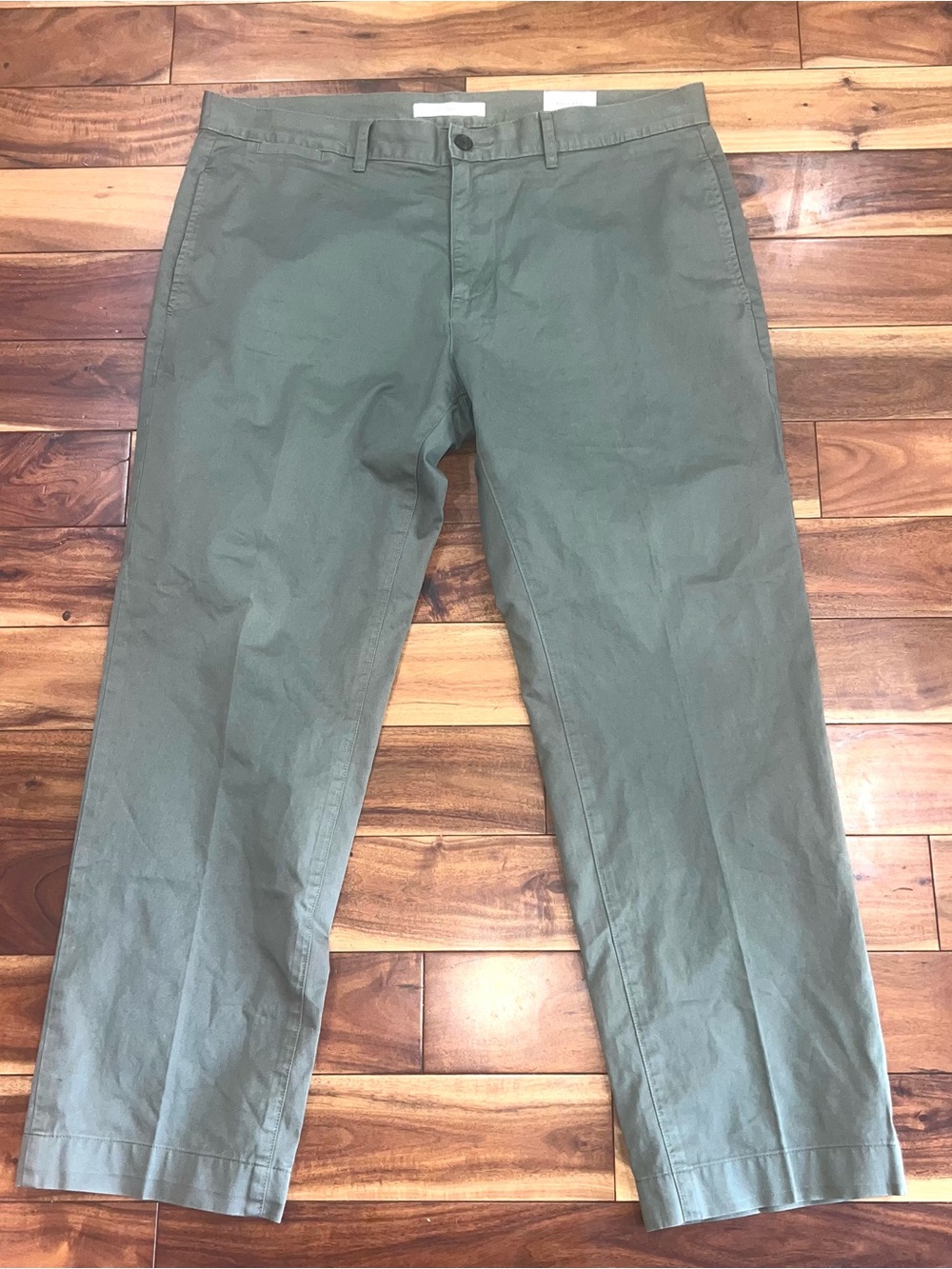 Billy Reid Leonard Chino Pants Mens 36 Olive 100% Cotton Straight Leg 36x28